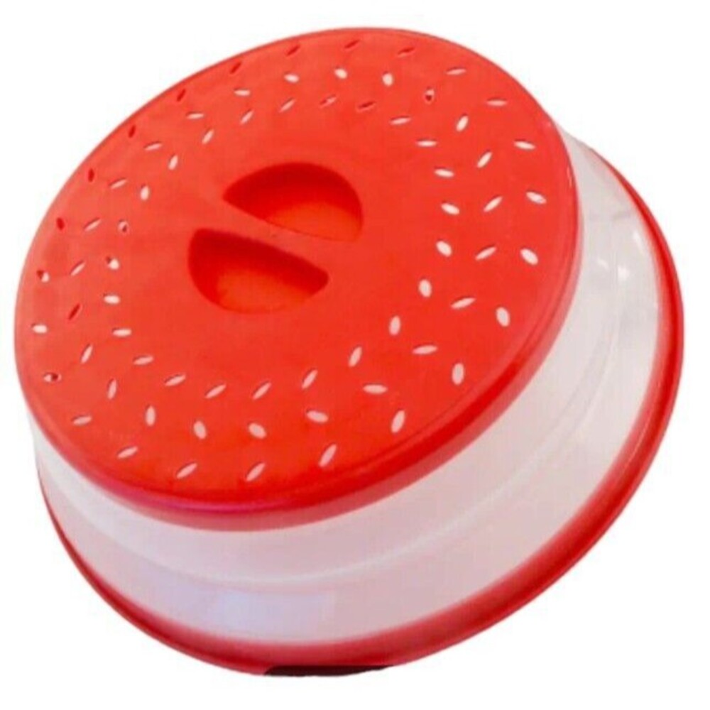 Microwave (Collapsible Cover)-(Red/Clear)-(Size 10.5 inch-26.5cm)-(New)-$33.00